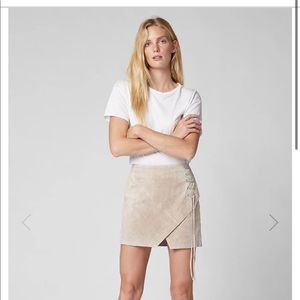 Suede tan mini skirt